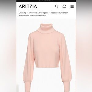 Aritzia Wilfred Pink Turtleneck Sweater Size Small